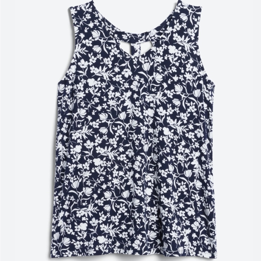 Market & Spruce Cage Back Floral Knit Top